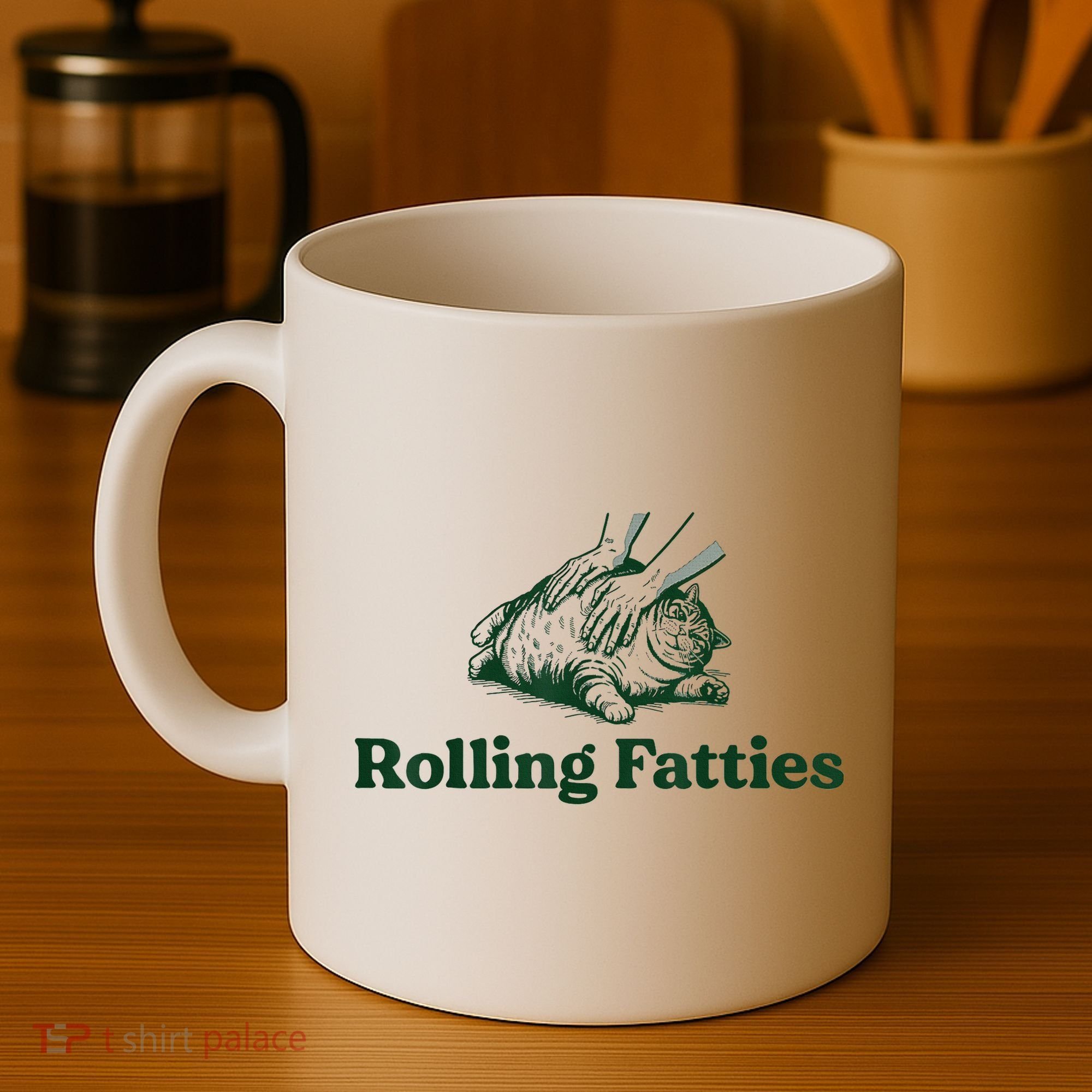 Rolling Fatties Cat Coffee Mug