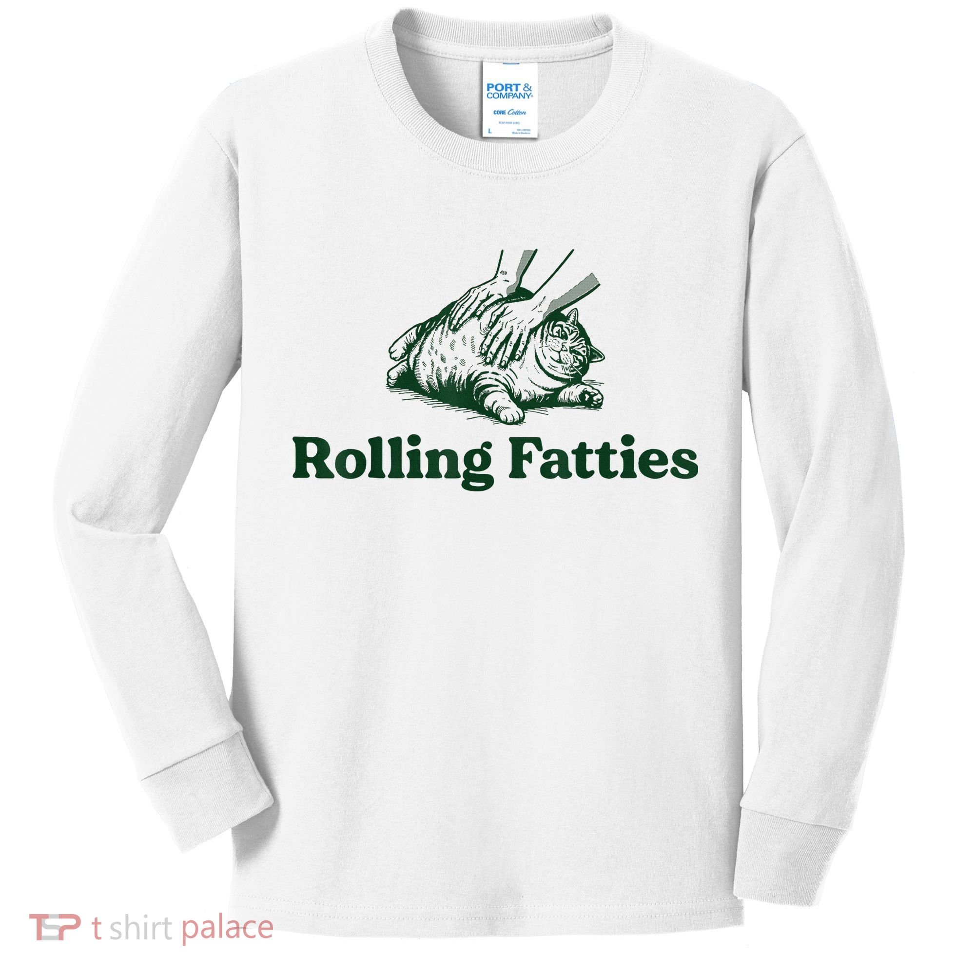 Rolling Fatties Cat Kids Long Sleeve Shirt