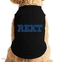 Rekt Funny Crypto Down Bad Parody Doggie Tank thumb 0