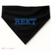 Rekt Funny Crypto Down Bad Parody USA-Made Doggie Bandana thumb 0