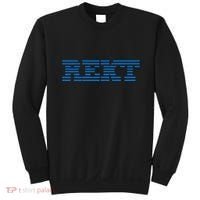 Rekt Funny Crypto Down Bad Parody Sweatshirt thumb 0