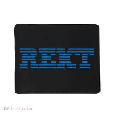 Rekt Funny Crypto Down Bad Parody Mousepad