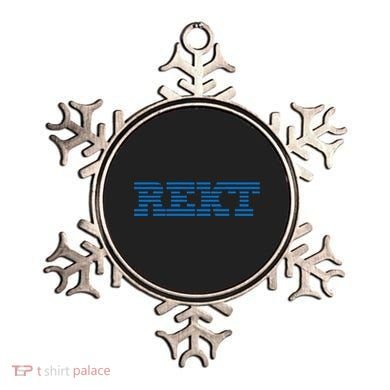 Rekt Funny Crypto Down Bad Parody Ornament