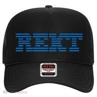 Rekt Funny Crypto Down Bad Parody Hat thumb 0