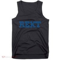 Rekt Funny Crypto Down Bad Parody Tank Top thumb 0