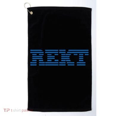 Rekt Funny Crypto Down Bad Parody Golf Towel