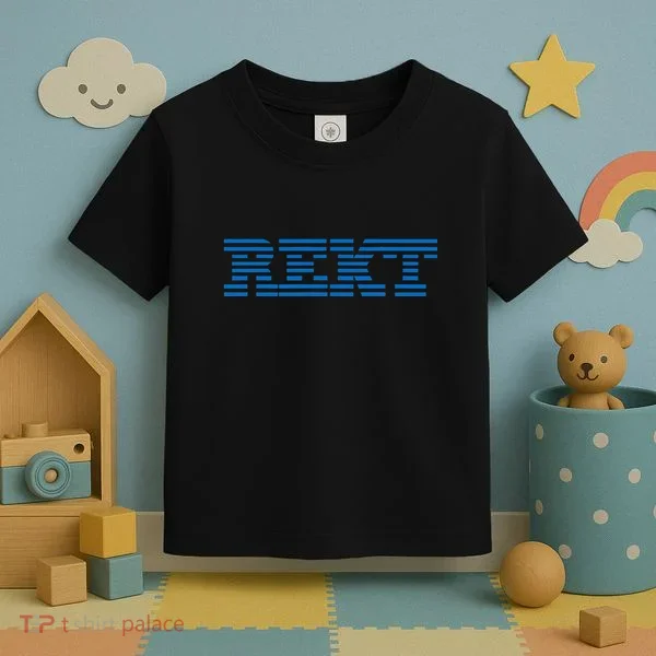 Rekt Funny Crypto Down Bad Parody Toddler T-Shirt