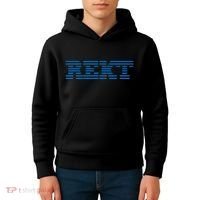 Rekt Funny Crypto Down Bad Parody Kids Hoodie thumb 4