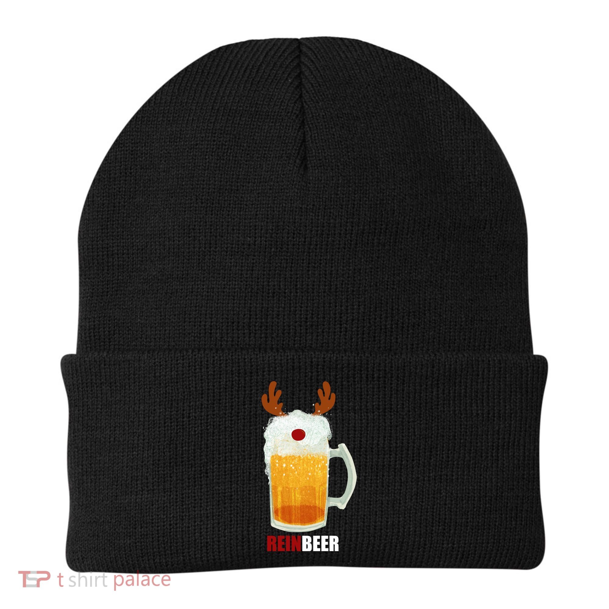Reinbeer Funny Christmas Holiday Beer Lover Beanie