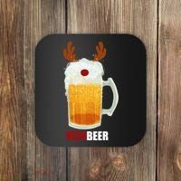 Reinbeer Funny Christmas Holiday Beer Lover Coaster thumb 0