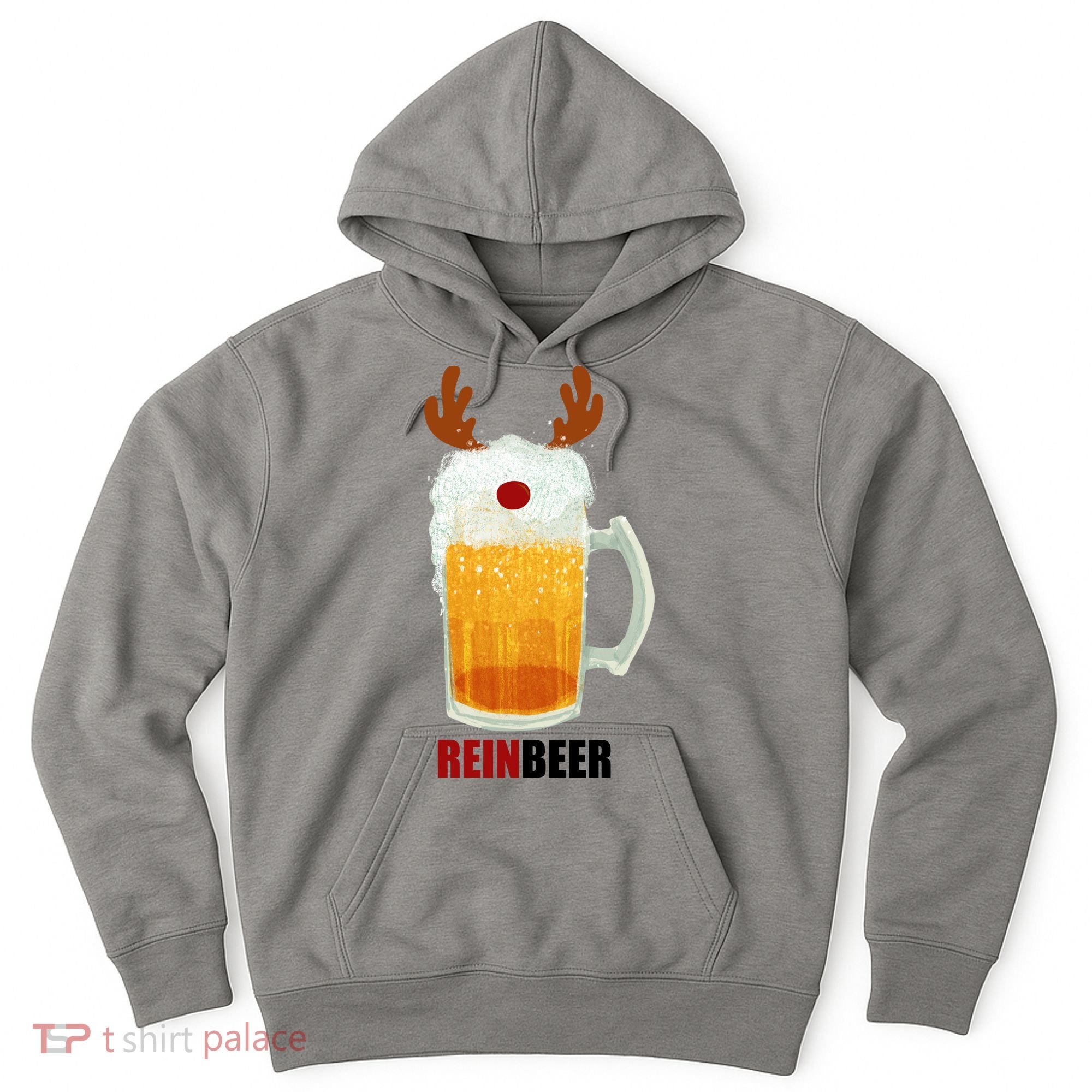 Reinbeer Funny Christmas Holiday Beer Lover Hoodie