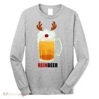 Reinbeer Funny Christmas Holiday Beer Lover Long Sleeve Shirt thumb 0