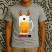 Reinbeer Funny Christmas Holiday Beer Lover T-Shirt thumb 3