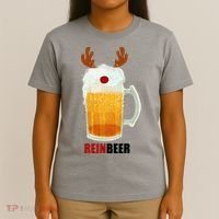 Reinbeer Funny Christmas Holiday Beer Lover T-Shirt thumb 4