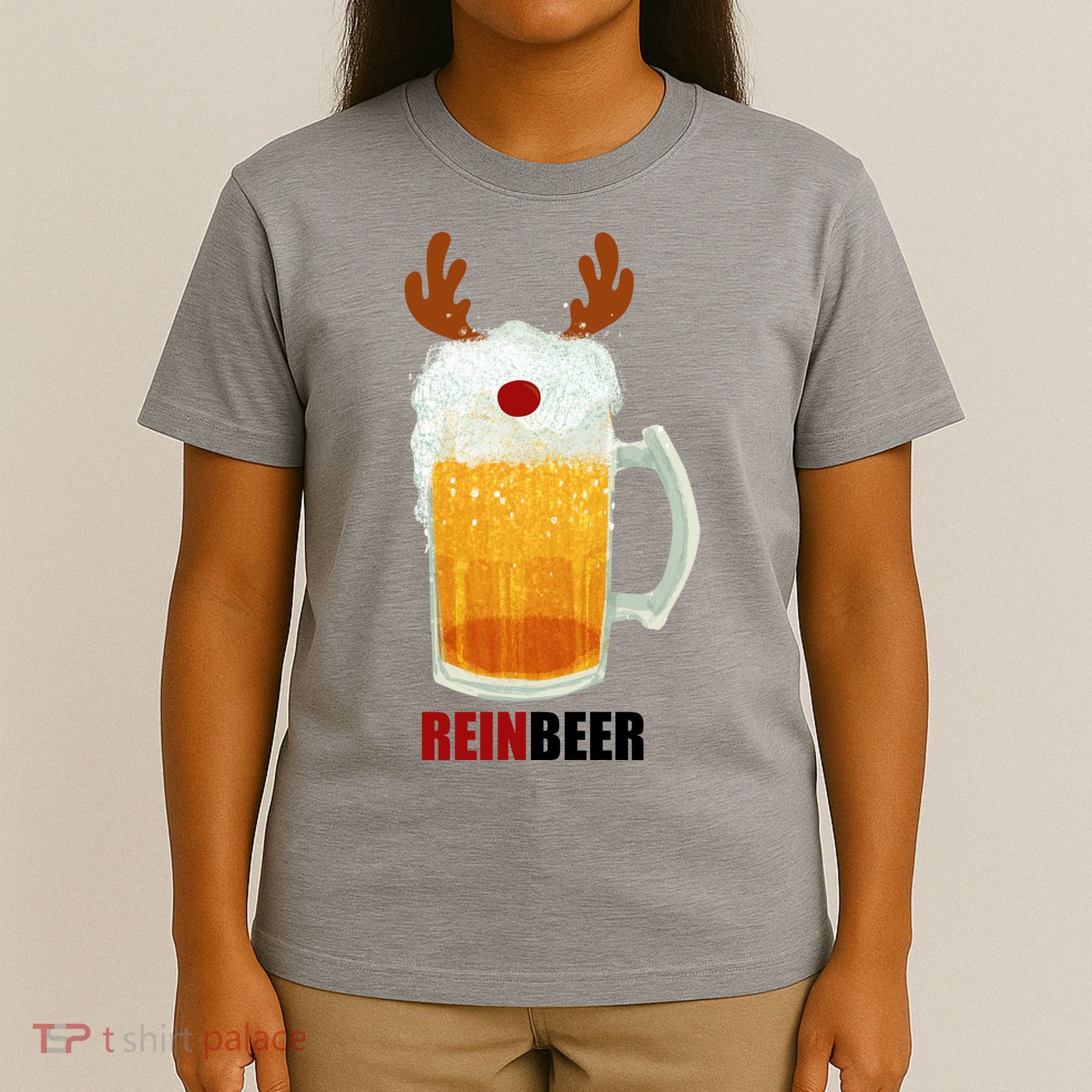 Reinbeer Funny Christmas Holiday Beer Lover T-Shirt