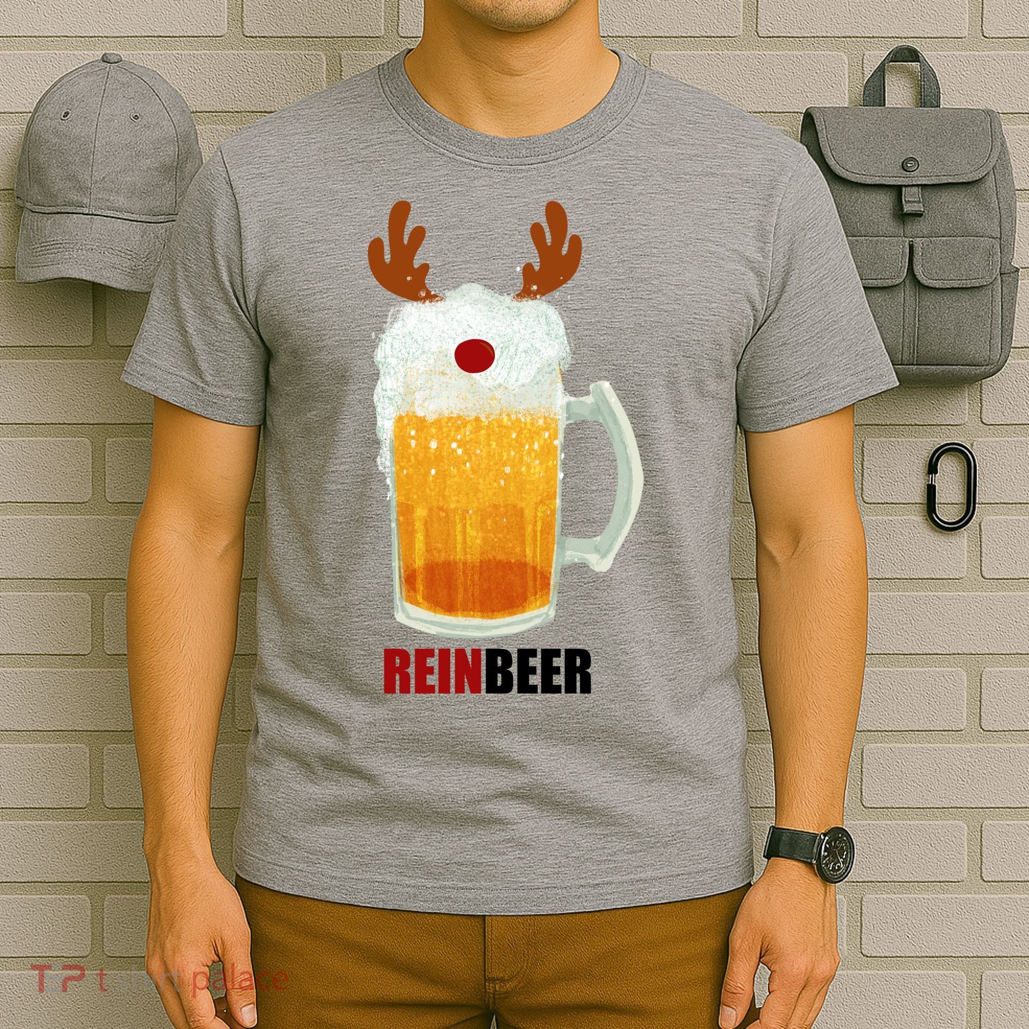 Reinbeer Funny Christmas Holiday Beer Lover T-Shirt