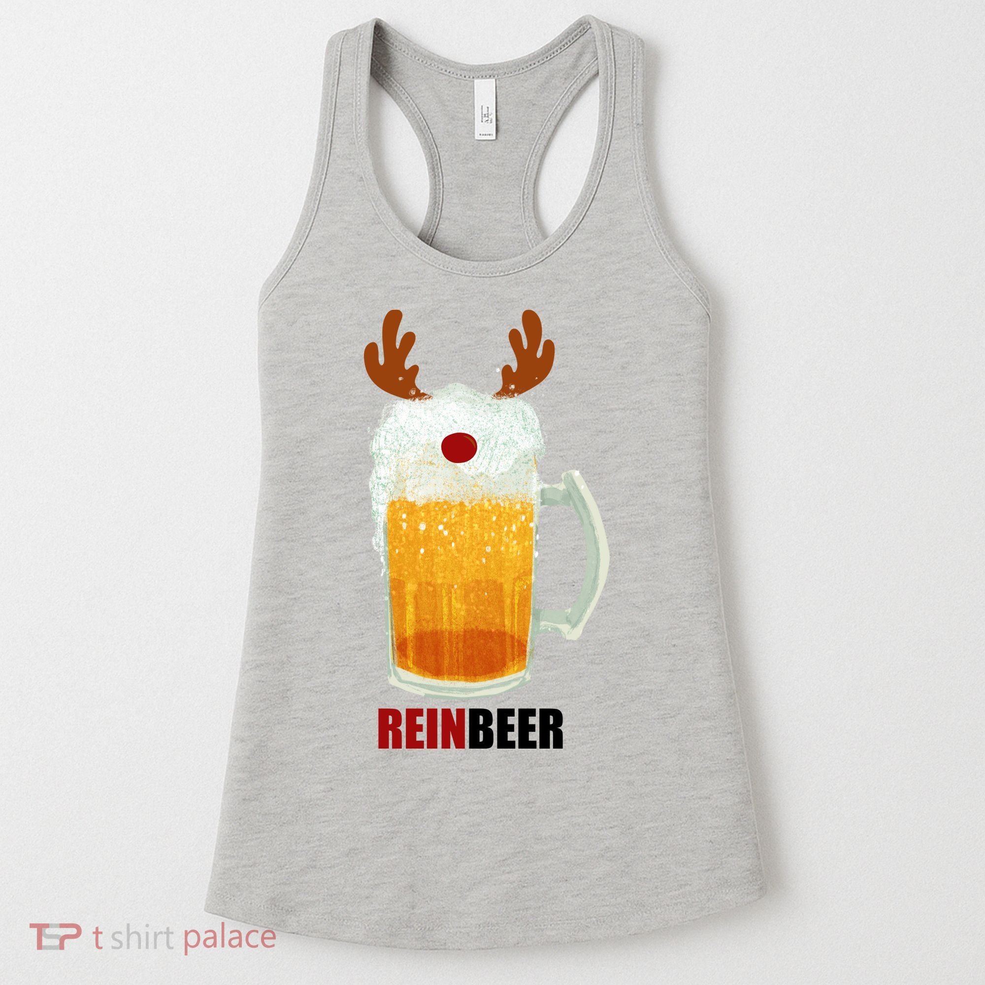 Reinbeer Funny Christmas Holiday Beer Lover Women's Tank Top