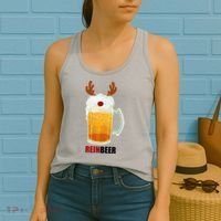 Reinbeer Funny Christmas Holiday Beer Lover Women's Tank Top thumb 2