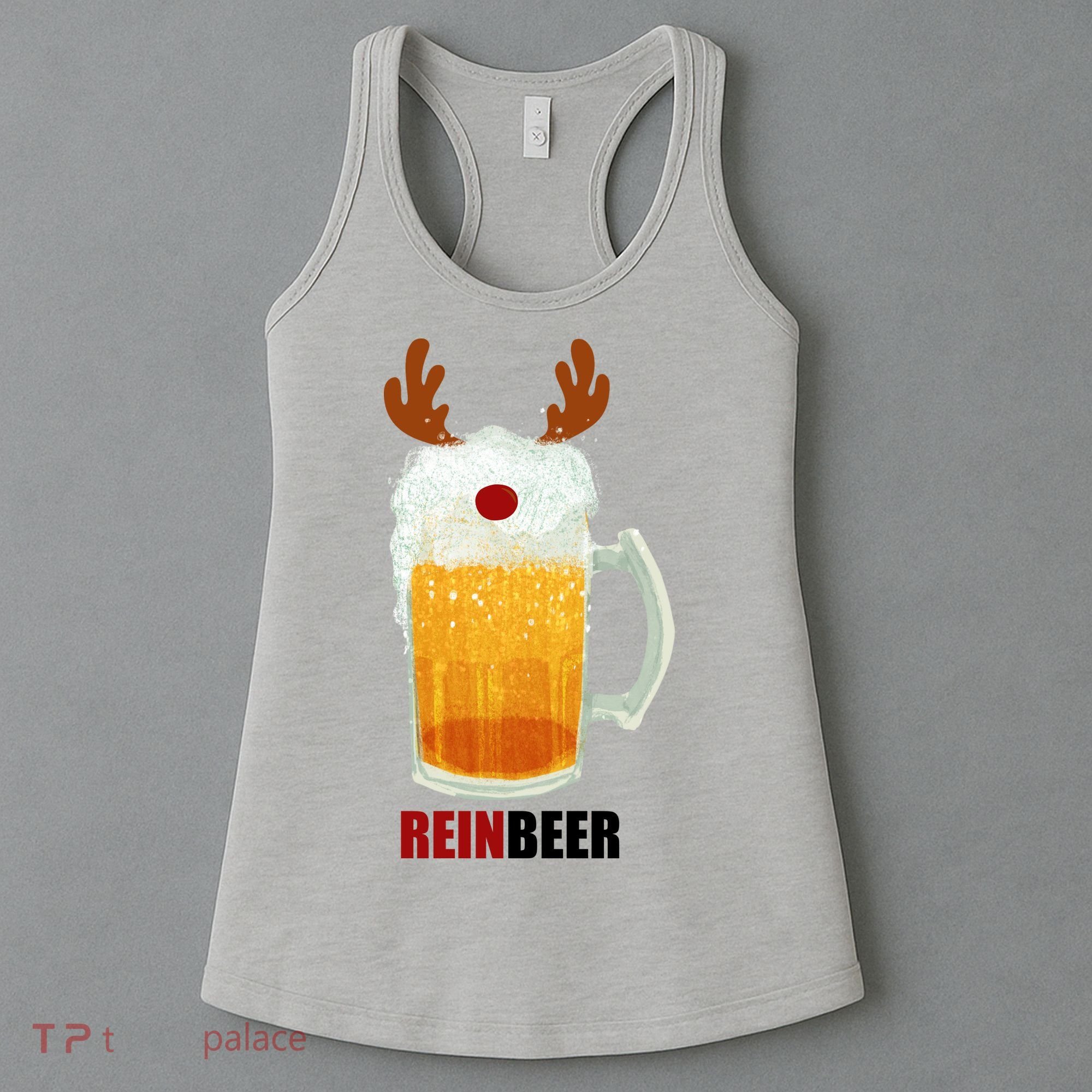 Reinbeer Funny Christmas Holiday Beer Lover Women's Tank Top