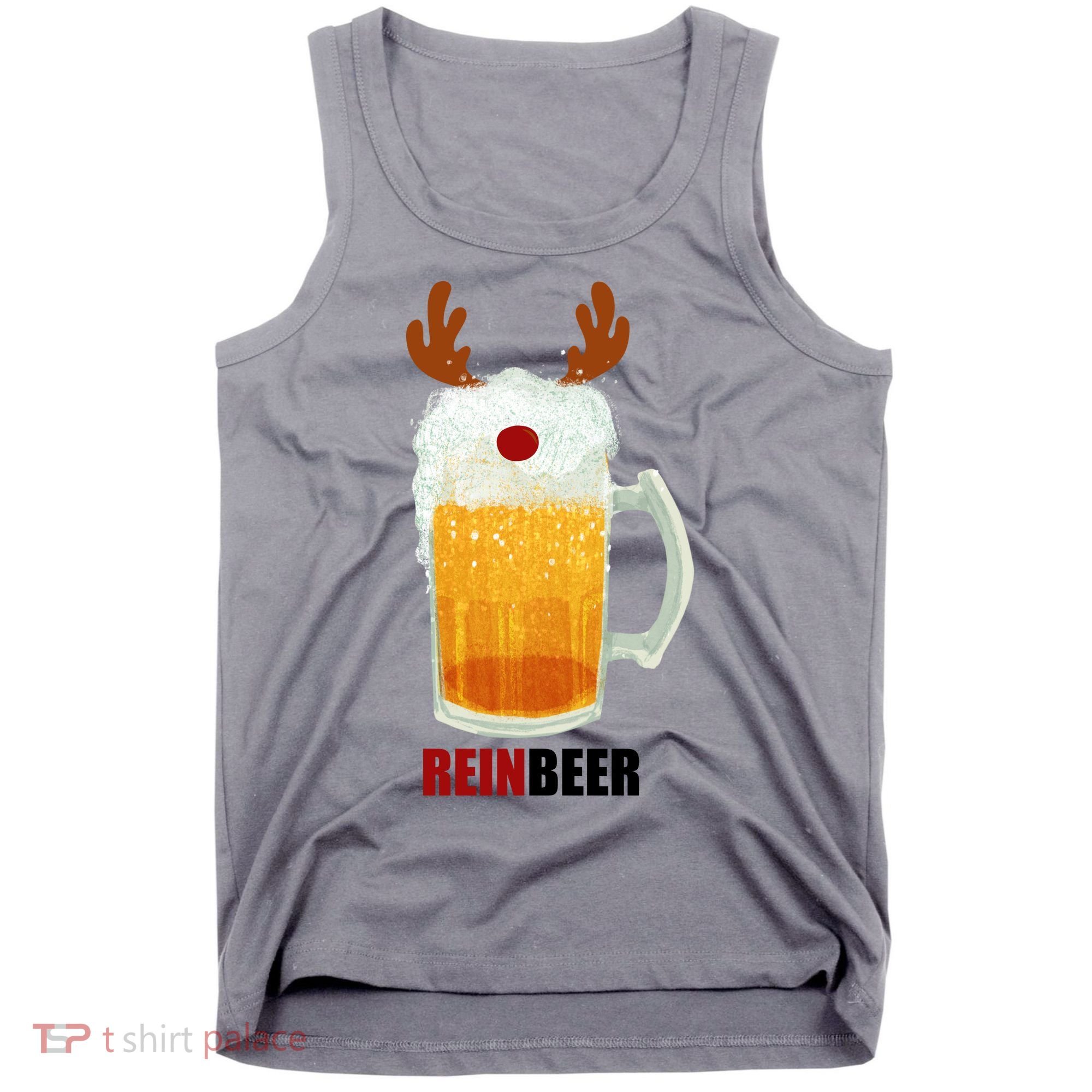 Reinbeer Funny Christmas Holiday Beer Lover Tank Top