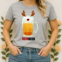 Reinbeer Funny Christmas Holiday Beer Lover Women's T-Shirt thumb 2
