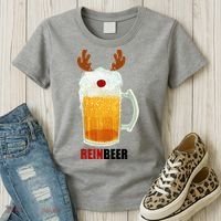 Reinbeer Funny Christmas Holiday Beer Lover Women's T-Shirt thumb 3