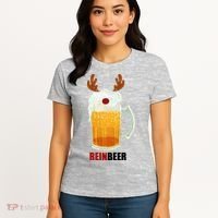 Reinbeer Funny Christmas Holiday Beer Lover Women's T-Shirt thumb 4