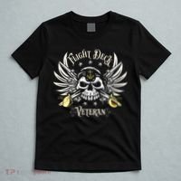 Retro Flight Deck Veteran Skull Naval Aviation T-Shirt thumb 5