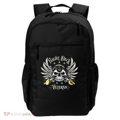 Retro Flight Deck Veteran Skull Naval Aviation Backpack
