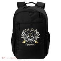 Retro Flight Deck Veteran Skull Naval Aviation Backpack thumb 0
