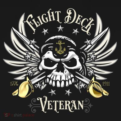 Retro Flight Deck Veteran Skull Naval Aviation Button