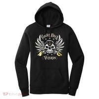 Retro Flight Deck Veteran Skull Naval Aviation Women's Hoodie thumb 0