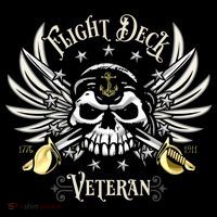 Retro Flight Deck Veteran Skull Naval Aviation Mousepad thumb 1