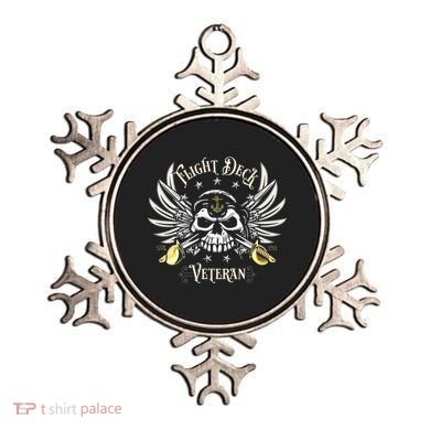 Retro Flight Deck Veteran Skull Naval Aviation Ornament