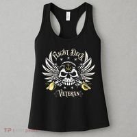 Retro Flight Deck Veteran Skull Naval Aviation Women's Tank Top thumb 3