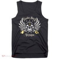 Retro Flight Deck Veteran Skull Naval Aviation Tank Top thumb 0