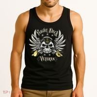 Retro Flight Deck Veteran Skull Naval Aviation Tank Top thumb 3