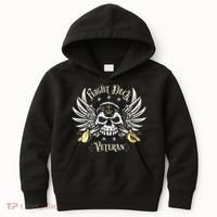 Retro Flight Deck Veteran Skull Naval Aviation Kids Hoodie thumb 0