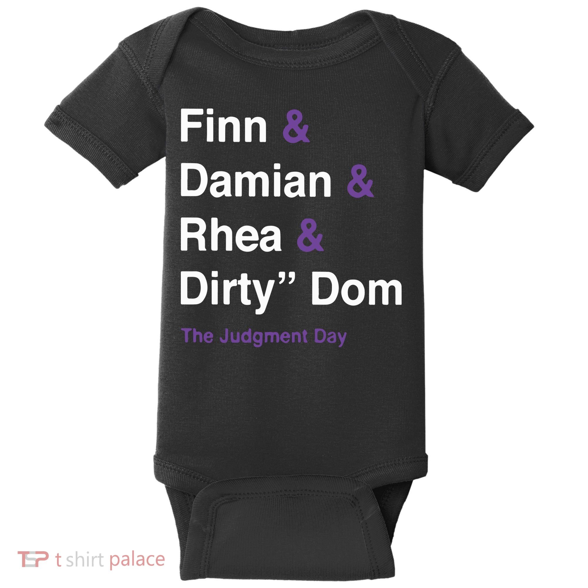 Rtruth Finn Damian Rhea Dirty Dom The Judgment Day Baby Bodysuit