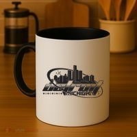 Retro Futuristic Detroit Michigan Skyline Logo Coffee Mug thumb 4