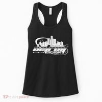 Retro Futuristic Detroit Michigan Skyline Logo Women's Tank Top thumb 0