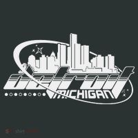 Retro Futuristic Detroit Michigan Skyline Logo Tank Top thumb 6