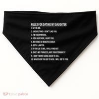 Rules For Dating My Daughter Funny Dad Daughter USA-Made Doggie Bandana thumb 0