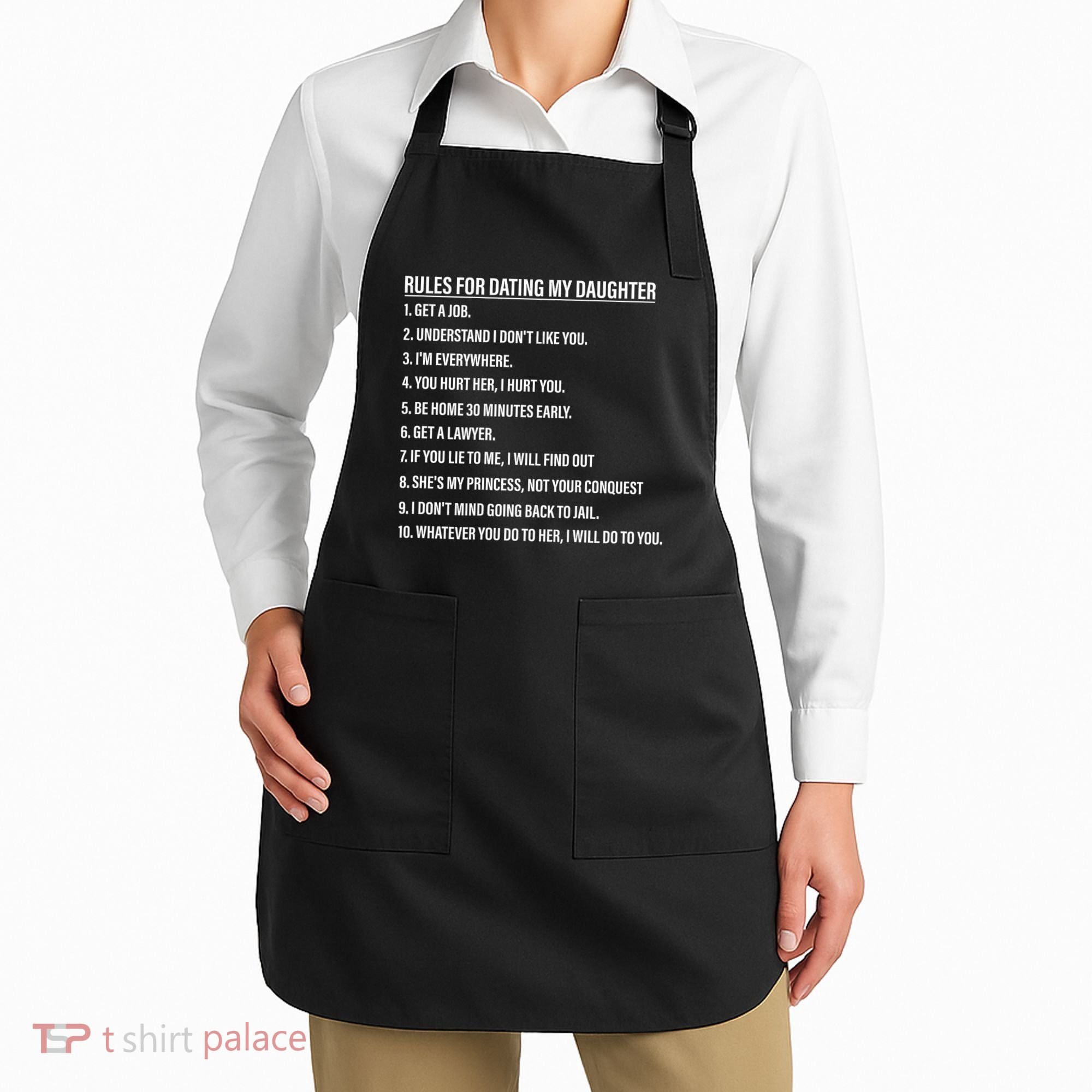 Rules For Dating My Daughter Funny Dad Daughter Apron