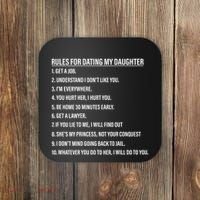 Rules For Dating My Daughter Funny Dad Daughter Coaster thumb 0