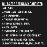 Rules For Dating My Daughter Funny Dad Daughter Women's Hoodie thumb 2