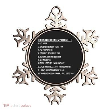 Rules For Dating My Daughter Funny Dad Daughter Ornament