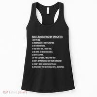 Rules For Dating My Daughter Funny Dad Daughter Women's Tank Top thumb 0