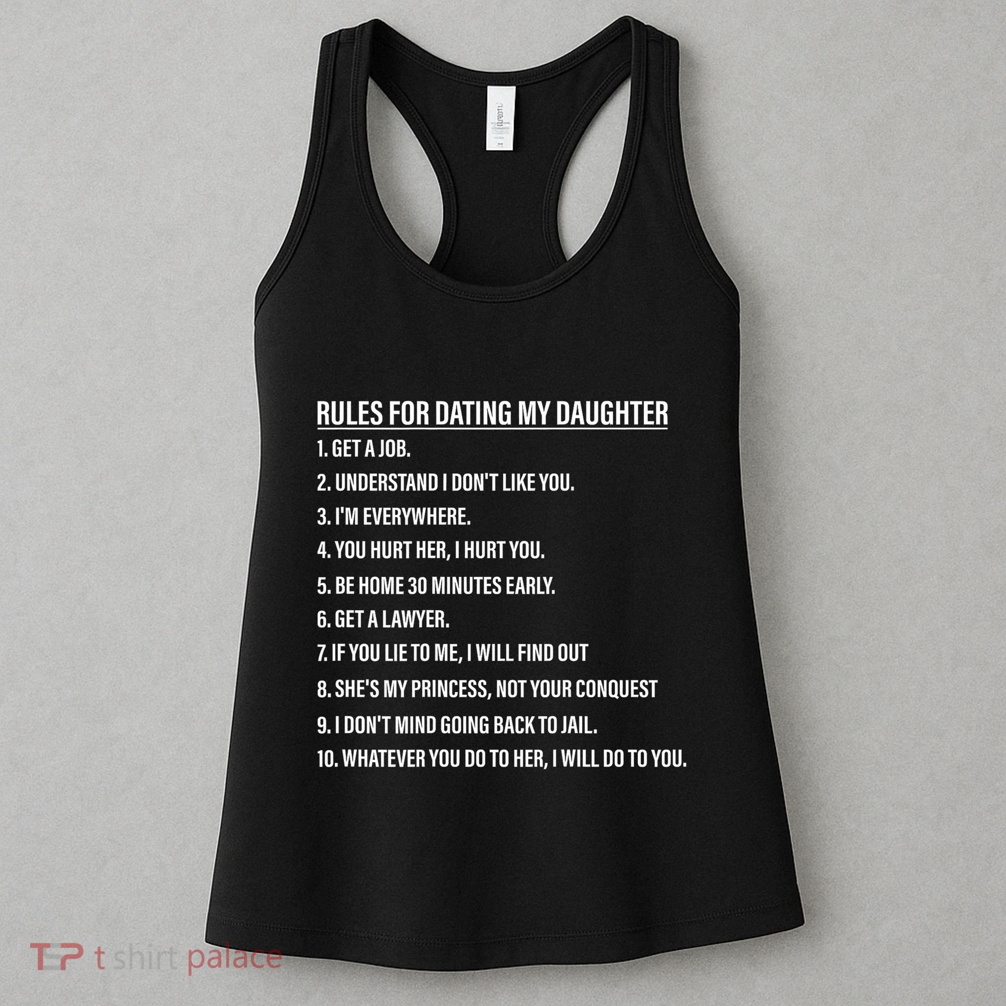 Rules For Dating My Daughter Funny Dad Daughter Women's Tank Top