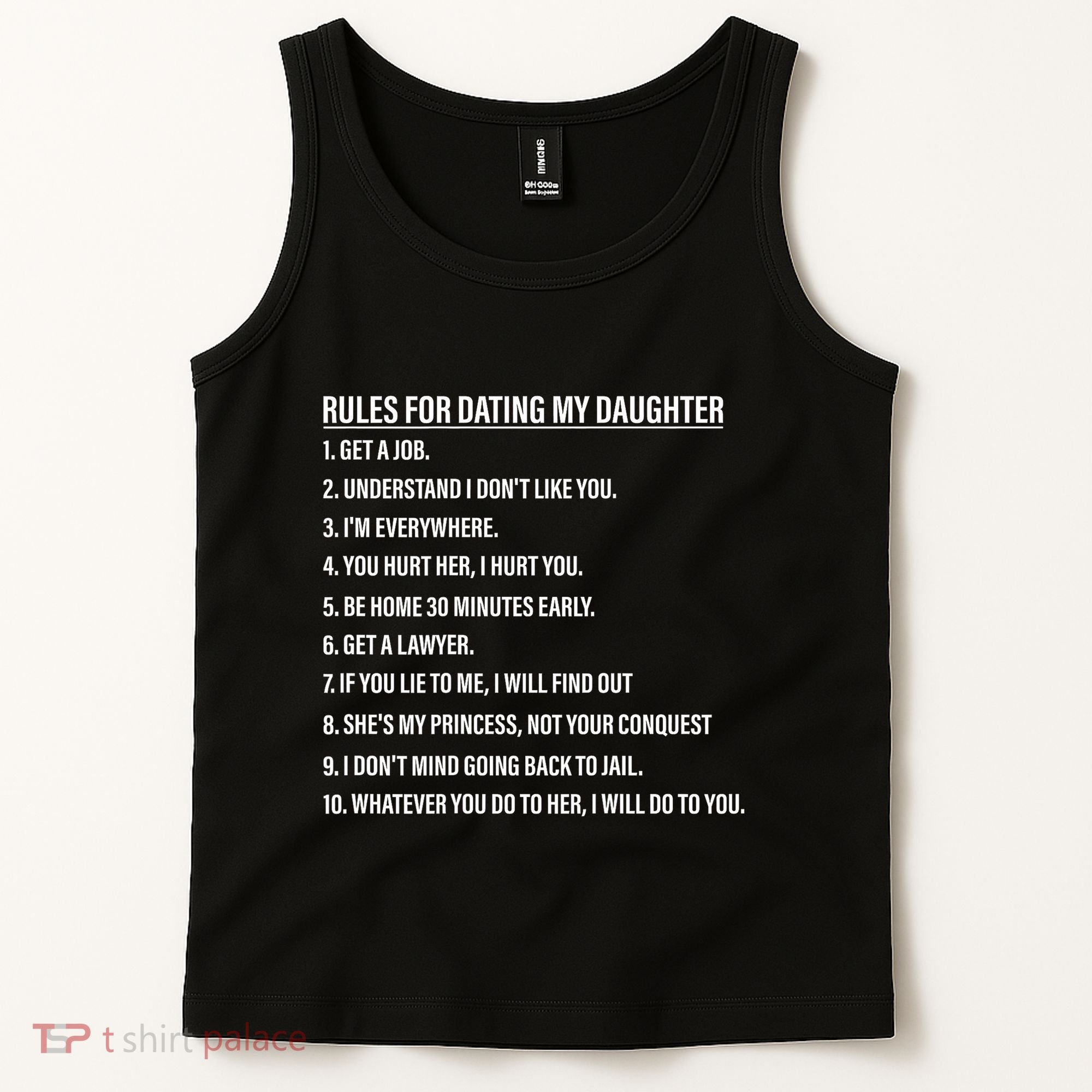 Rules For Dating My Daughter Funny Dad Daughter Tank Top